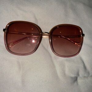 Women’s Oversized Pink Gradient Square Sunglasses